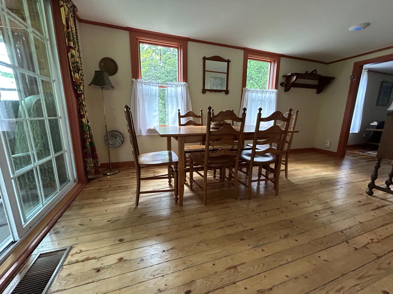 Dining room with French doors to sunroom